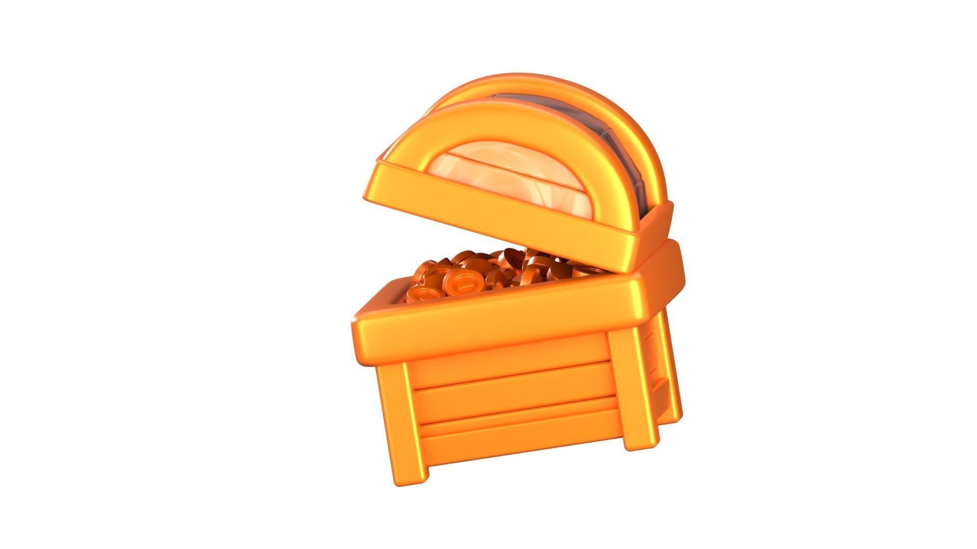 Treasure Chest 3D Illustration 3D model_5