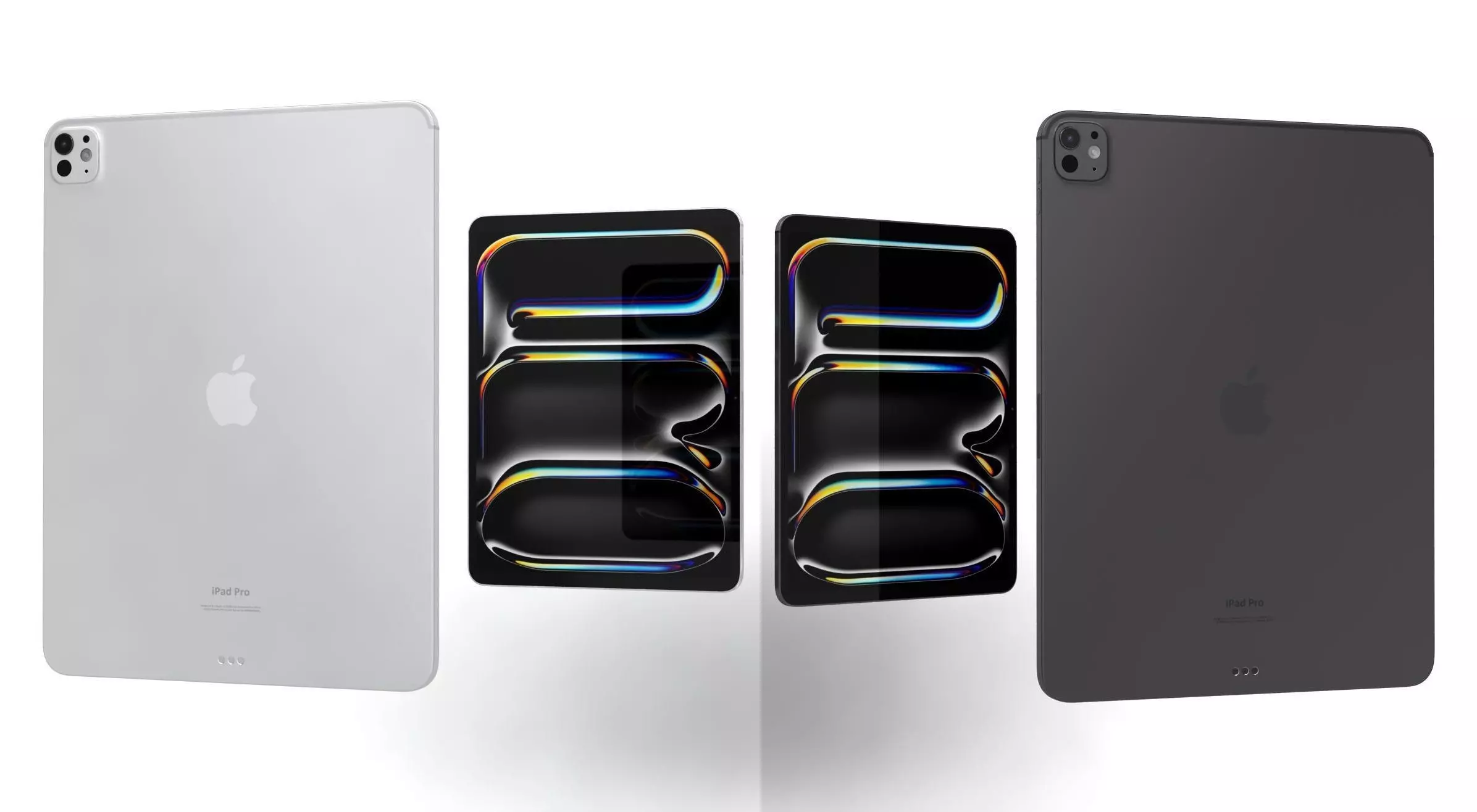 Apple iPad Pro 13 2024 Silver And Space Black 3D model_0