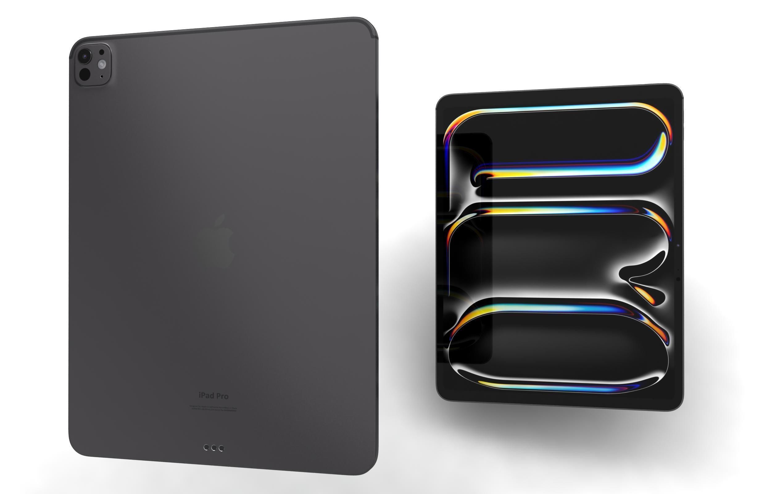 Apple iPad Pro 13 2024 Silver And Space Black 3D model_8