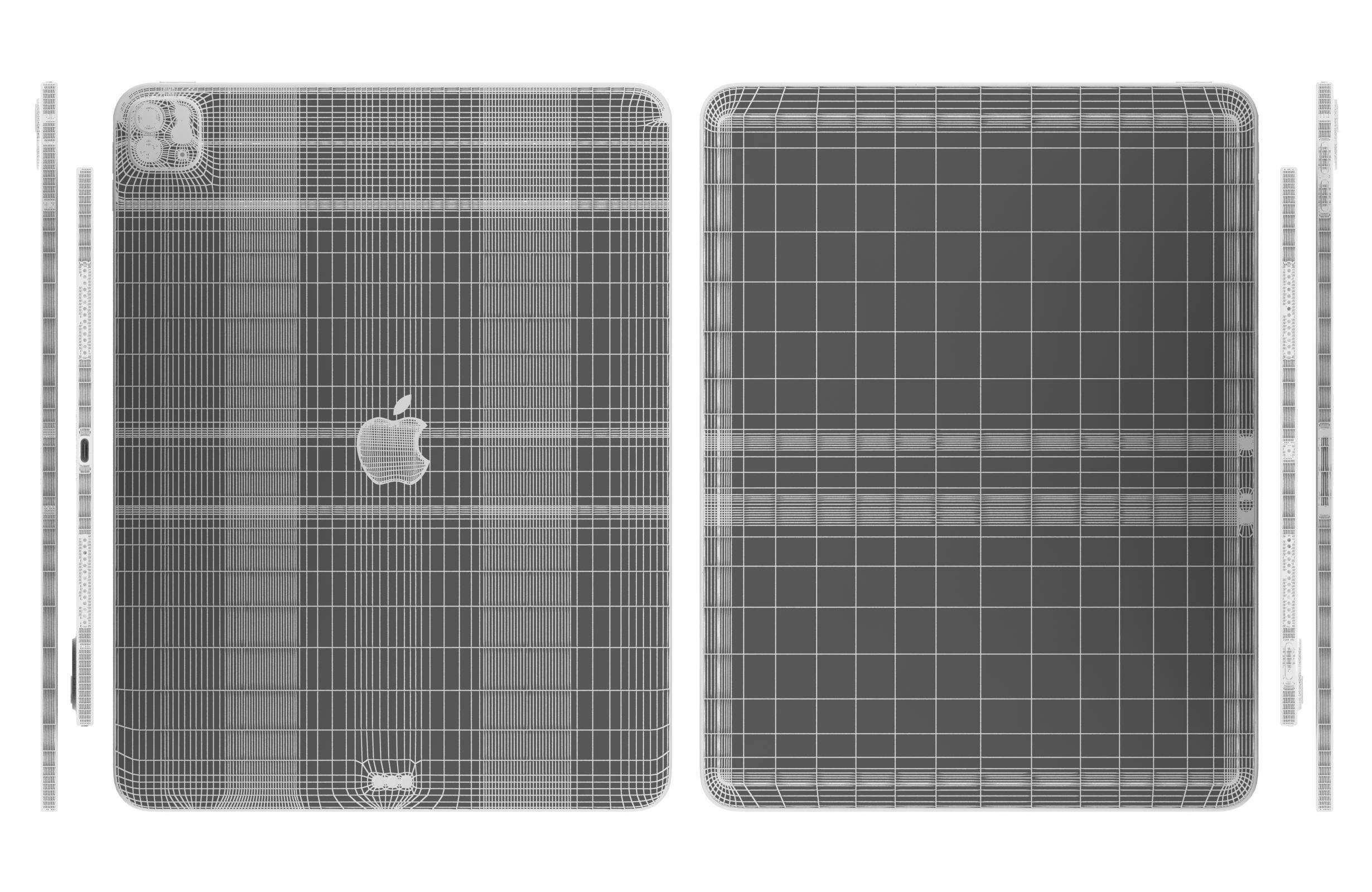 Apple iPad Pro 13 2024 Silver And Space Black 3D model_21
