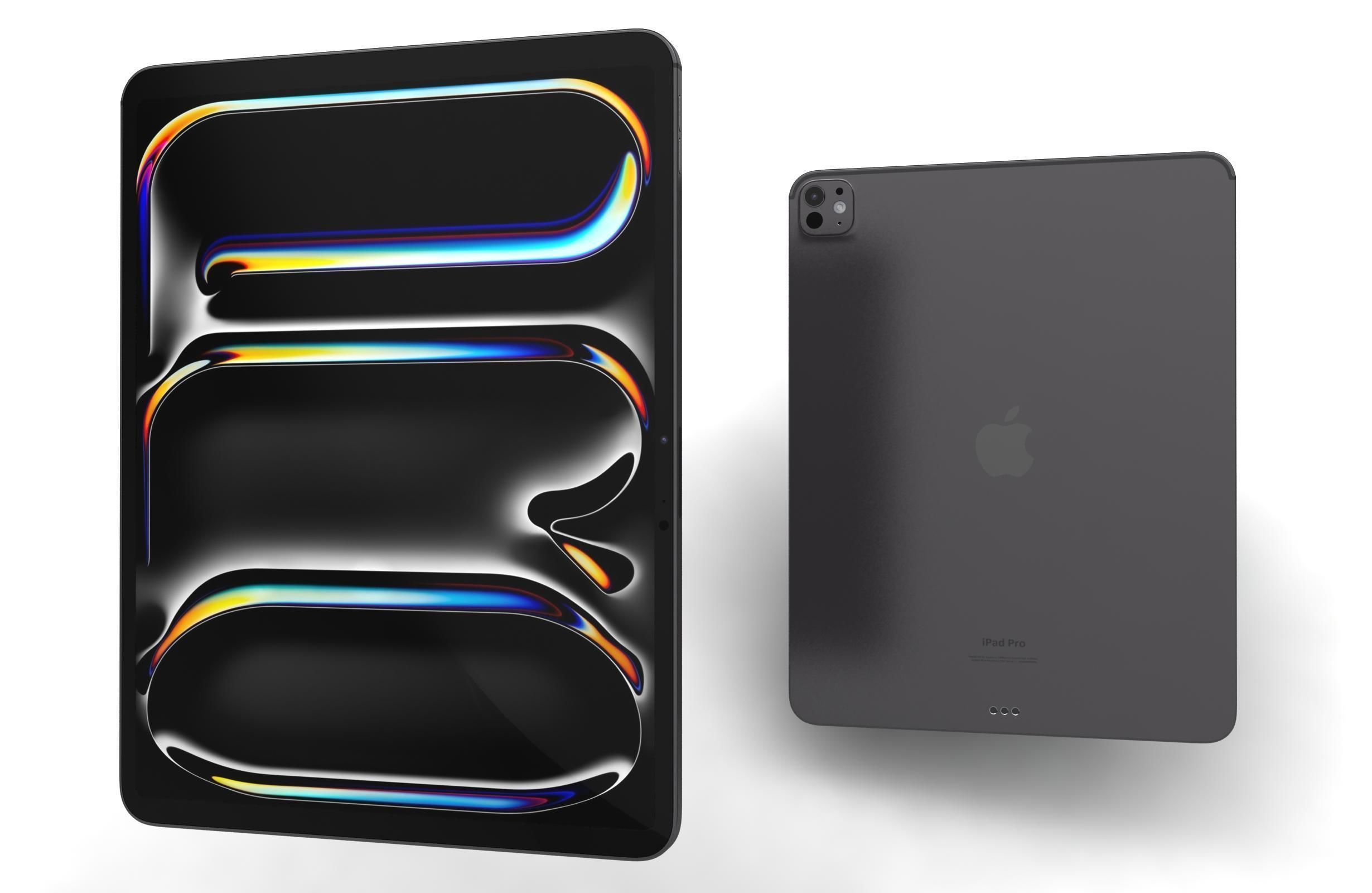 Apple iPad Pro 13 2024 Silver And Space Black 3D model_7