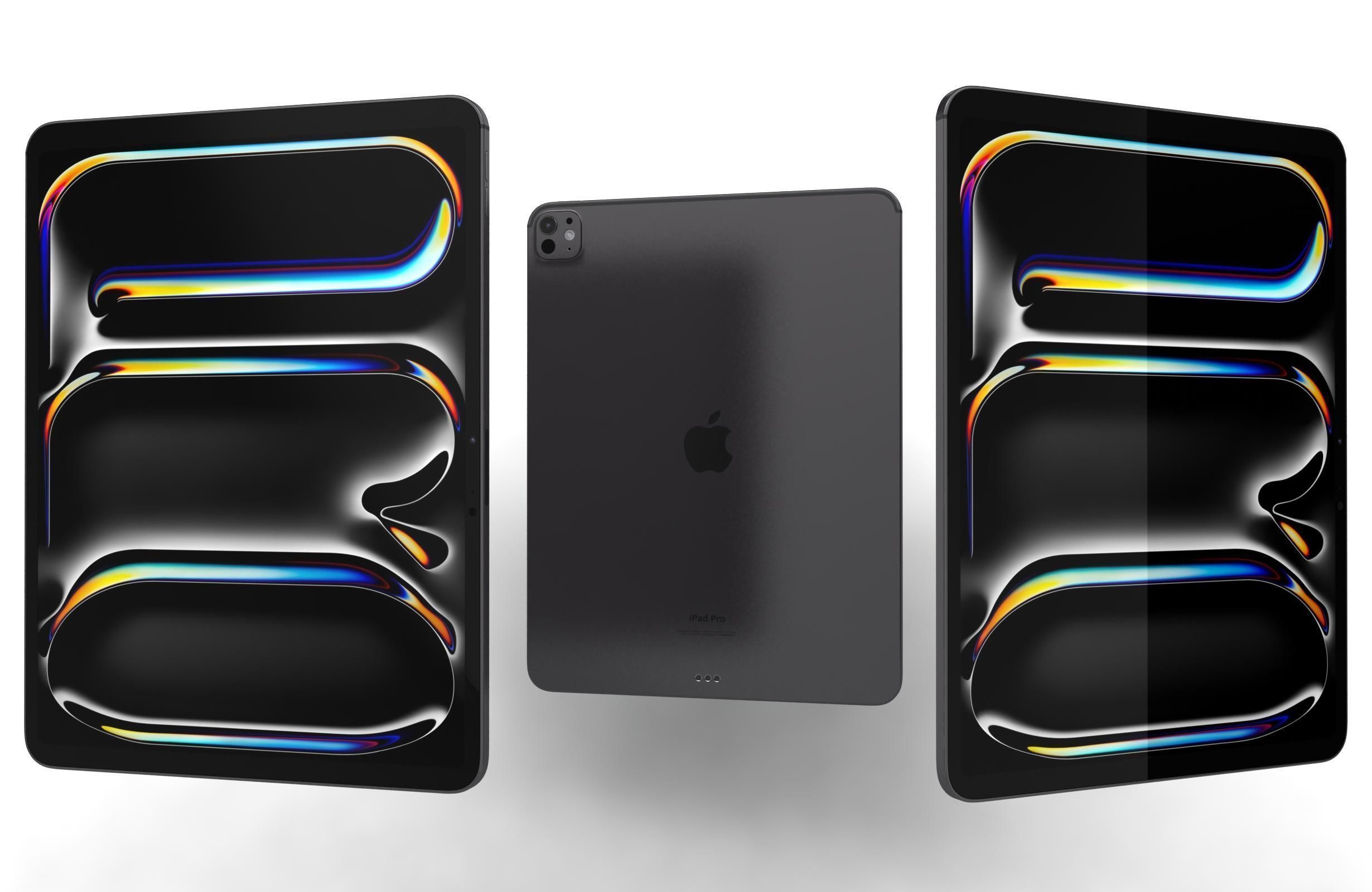 Apple iPad Pro 13 2024 Silver And Space Black 3D model_1