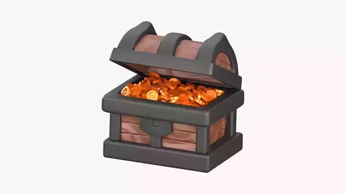 Treasure Chest 3D Illustration
