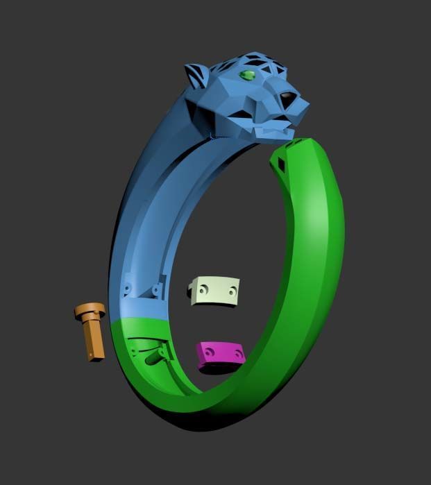 bracelet panther 3 3D print model_56