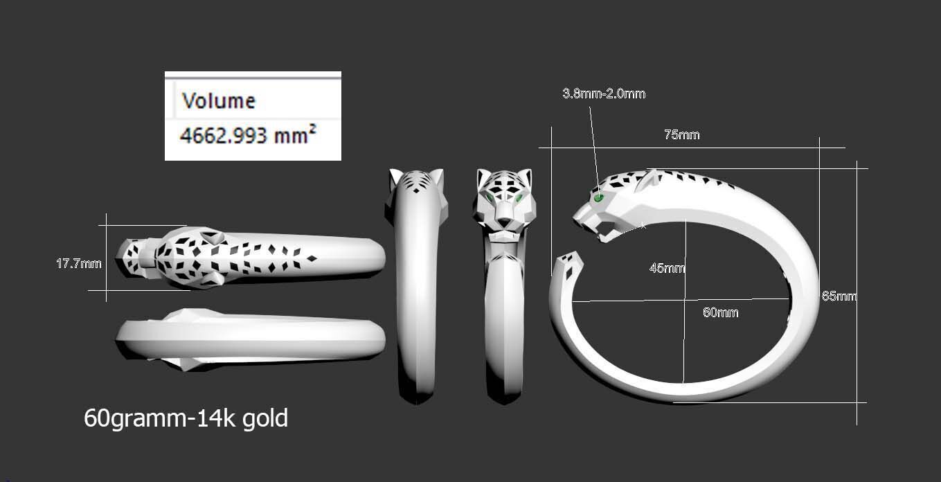 bracelet panther 3 3D print model_49