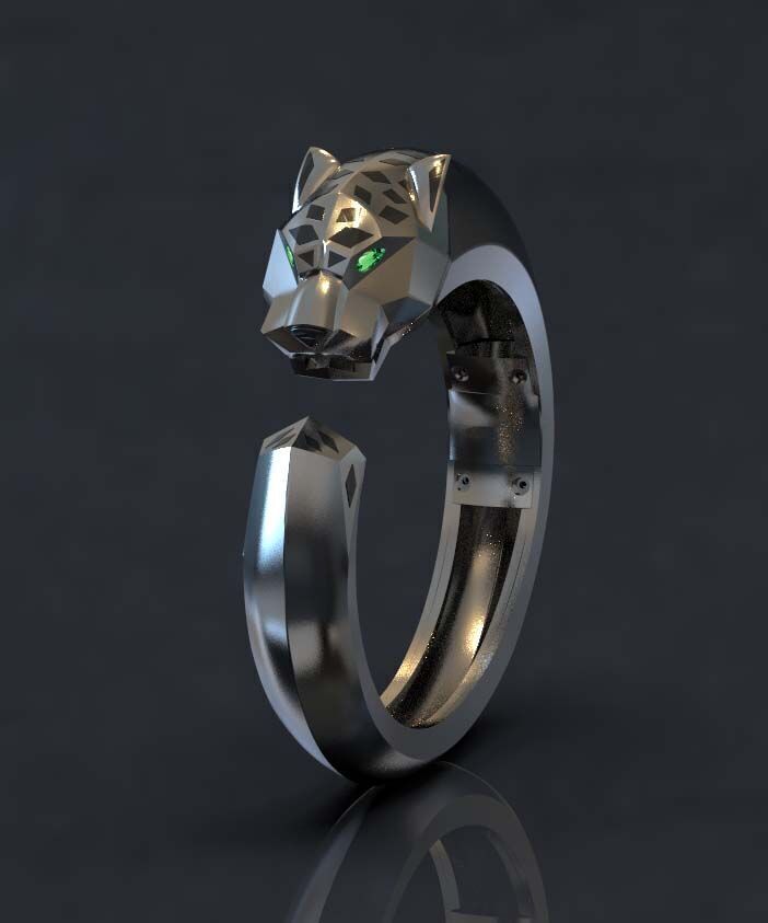 bracelet panther 3 3D print model_35