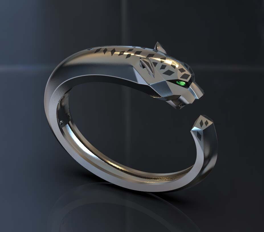 bracelet panther 3 3D print model_17