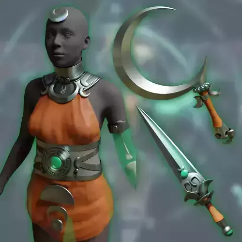 HADES 2 - MELINOe ACCESSORIES  SISTER BLADES DAGGER  SICKLE