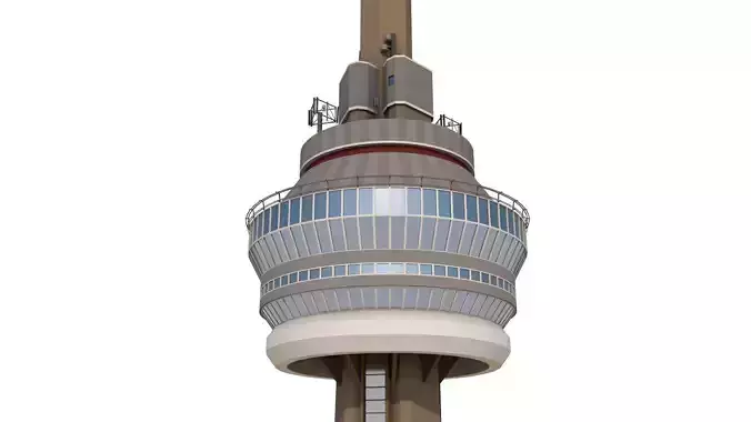 Toronto CN Tower Low-poly 3D model