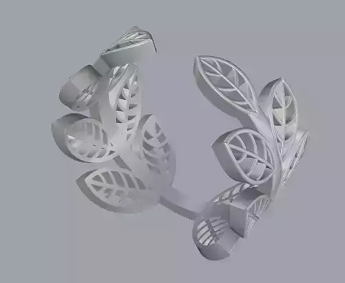 Sterling Silver Plain Leaf Ring Jewelry