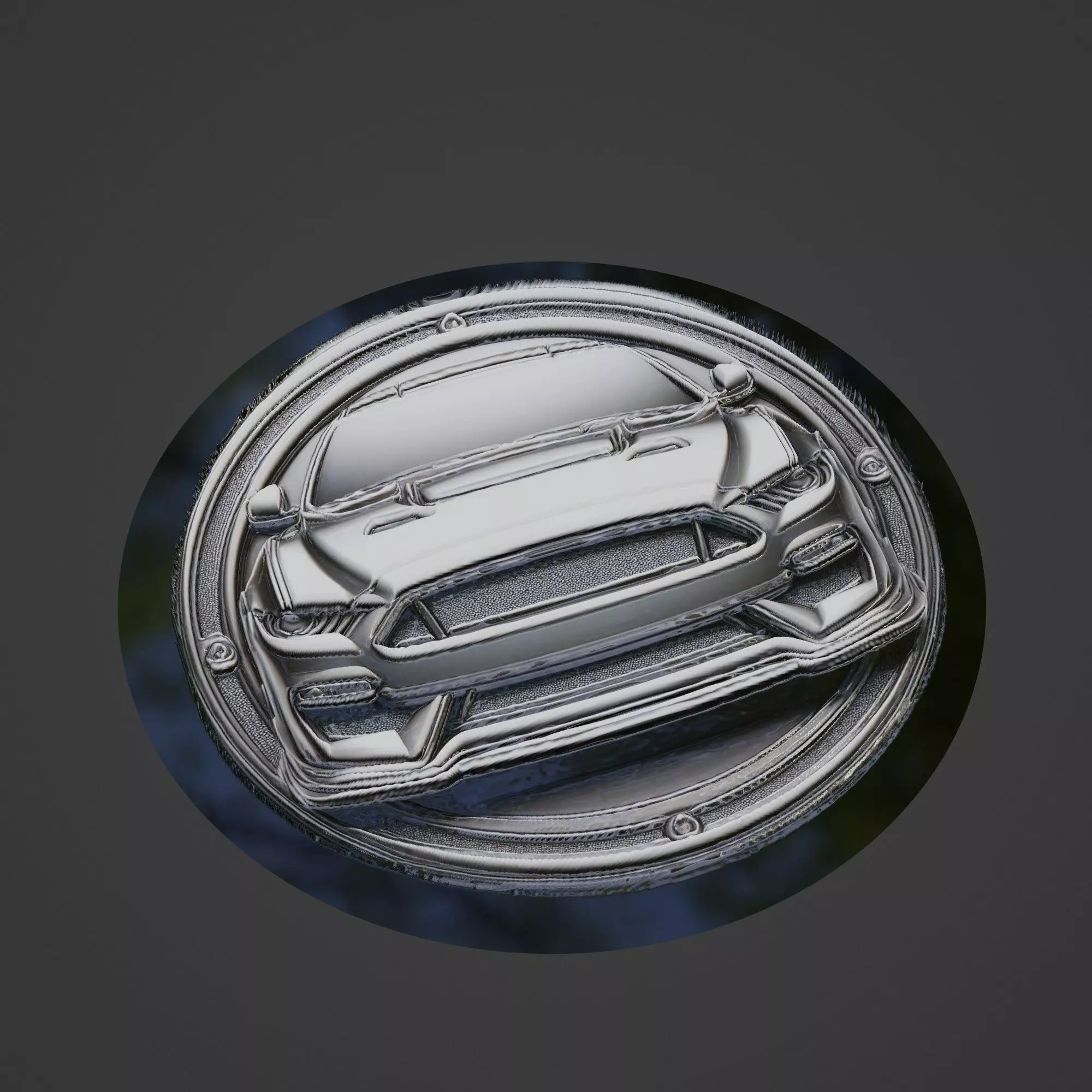 Car Pendant Medallion 3D print model_0