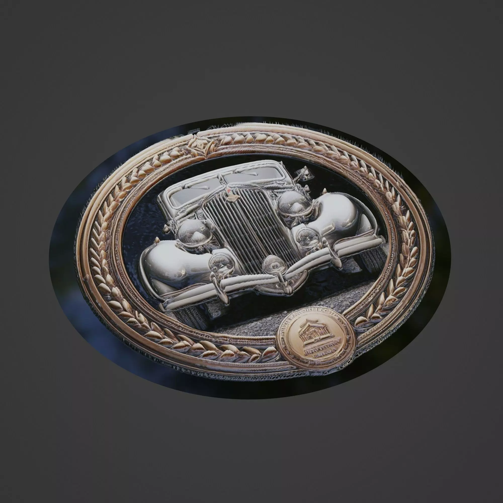 Car Pendant Medallion 3D print model_0