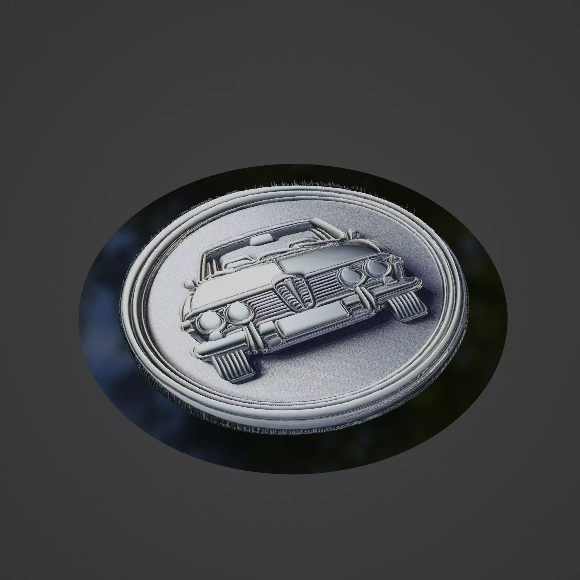 Car Pendant Medallion 3D print model_0
