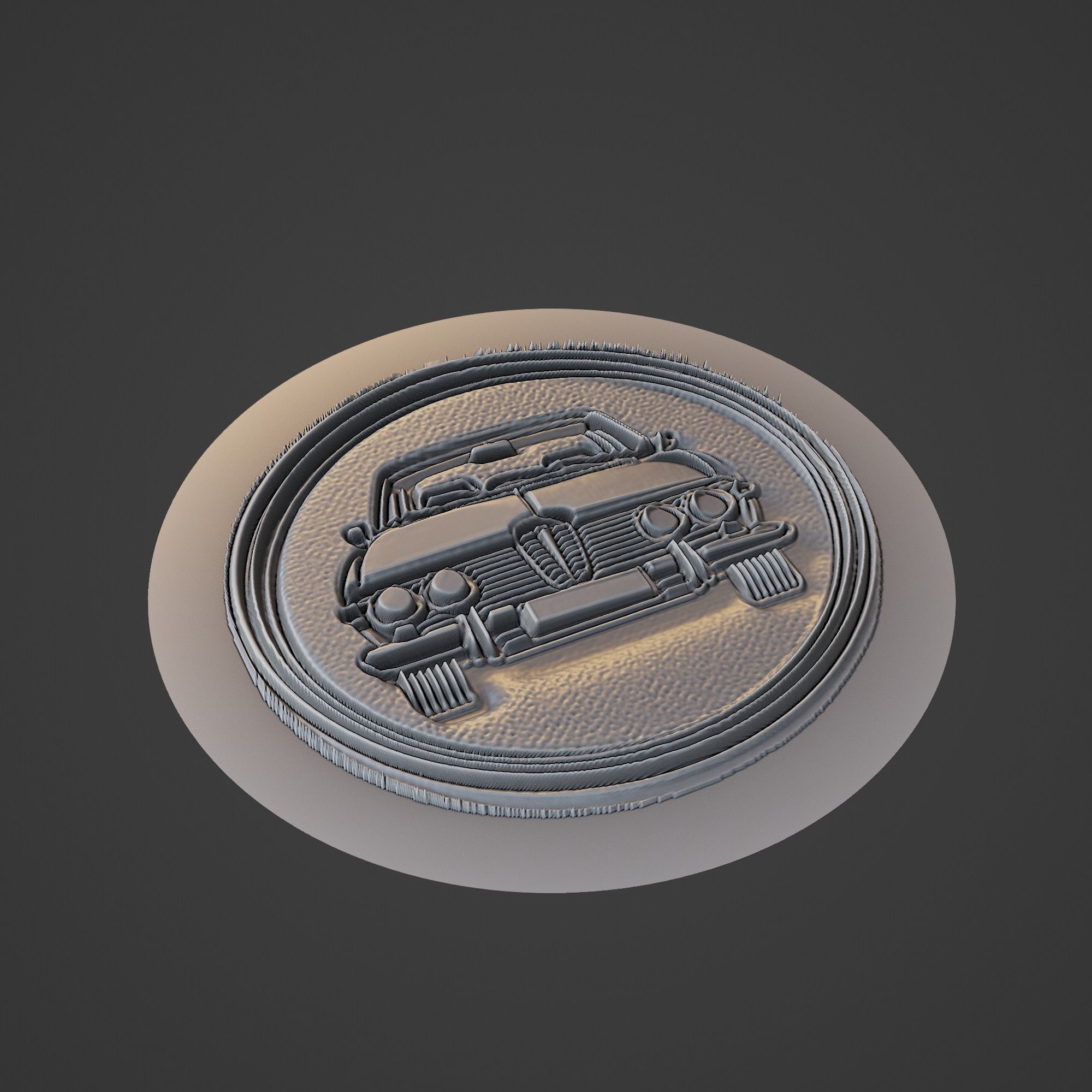 Car Pendant Medallion 3D print model_1