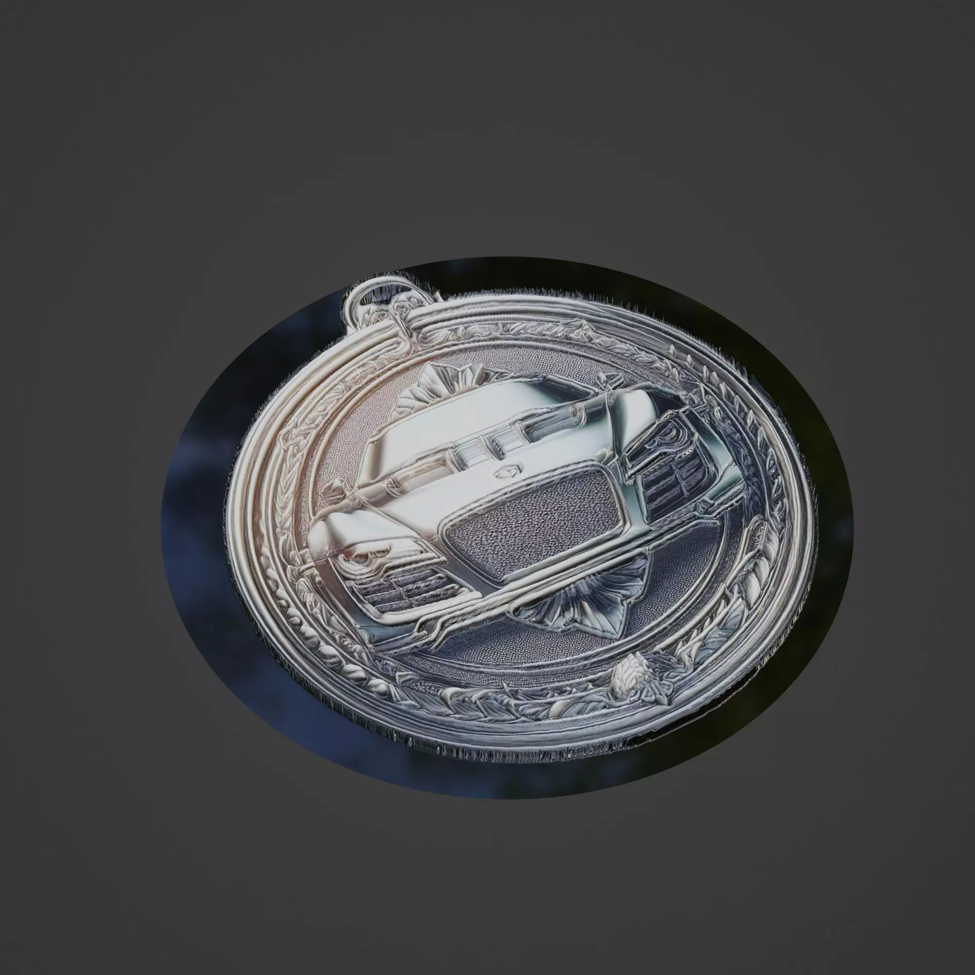 Car Pendant Medallion 3D print model_0
