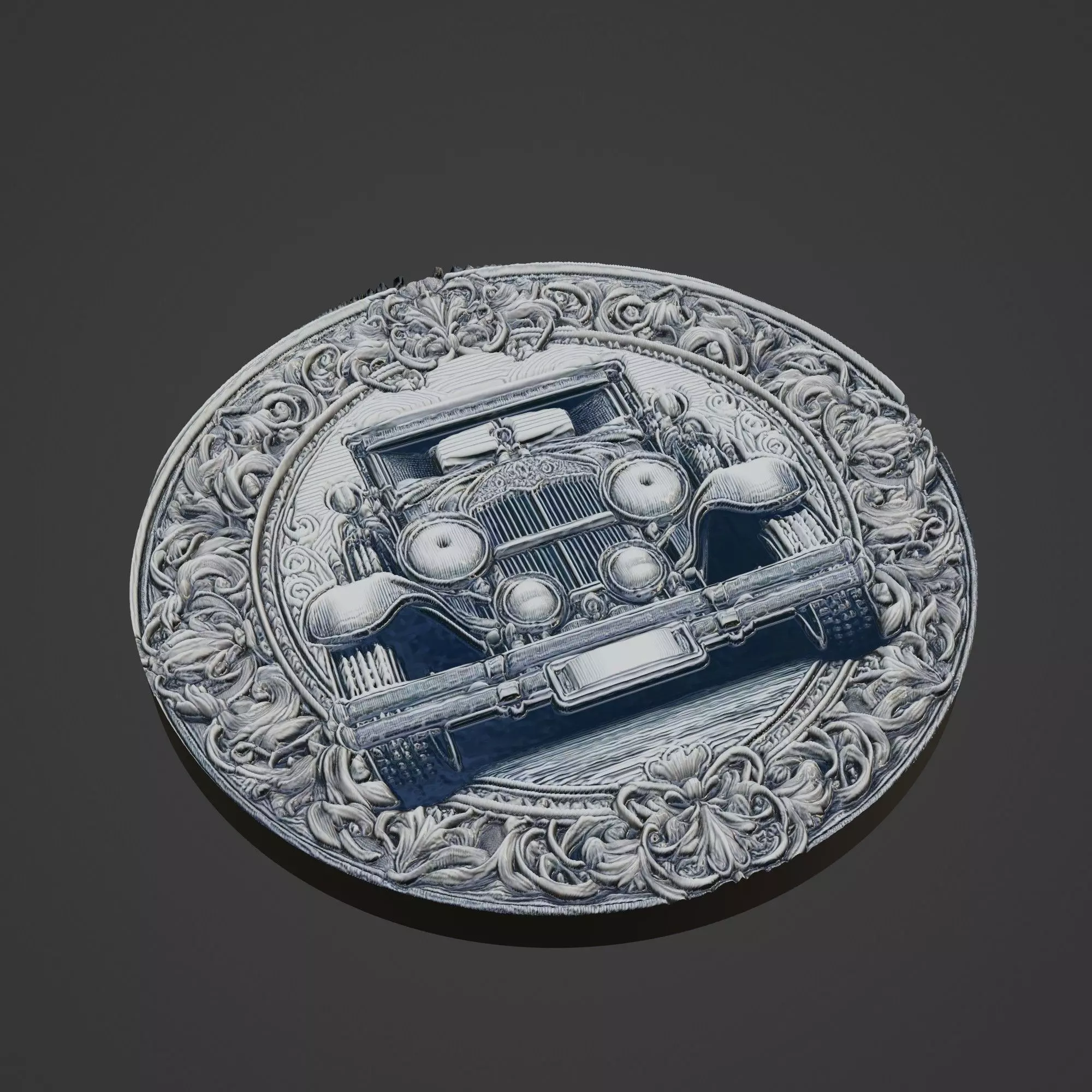 Car Pendant Medallion 3D print model_0