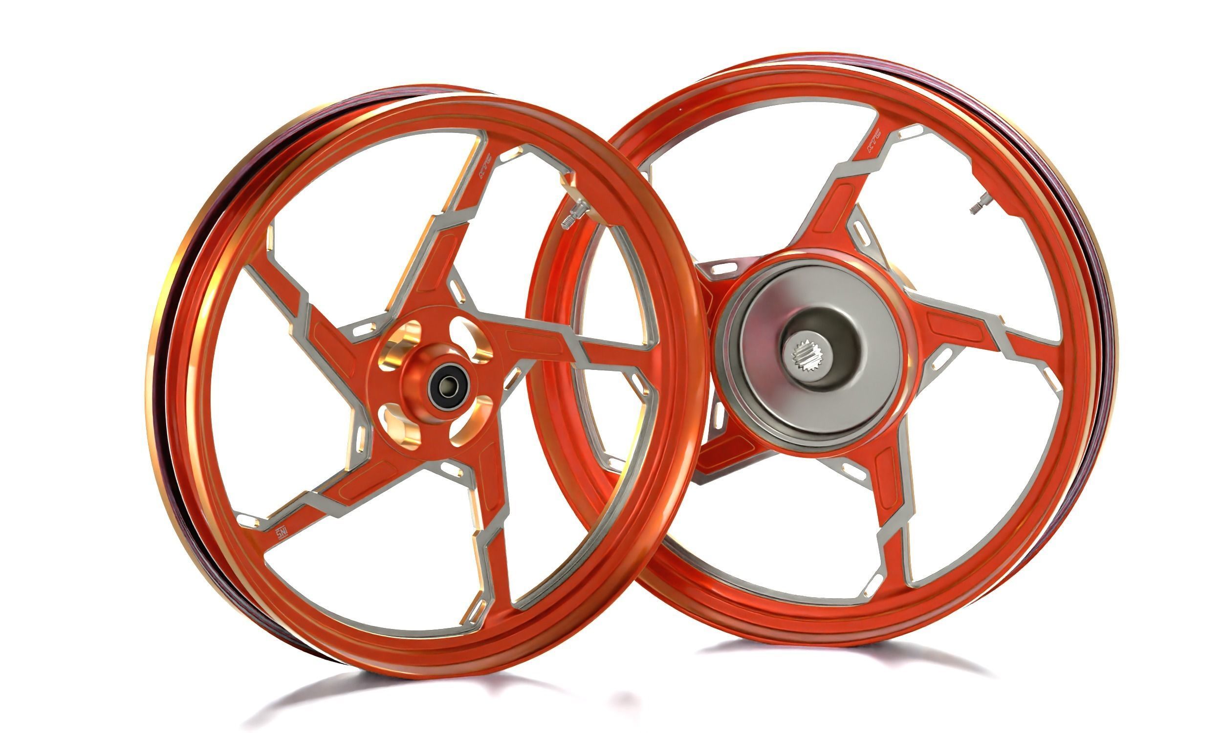 KTC Racing Rims Motorcycle 3D model_2