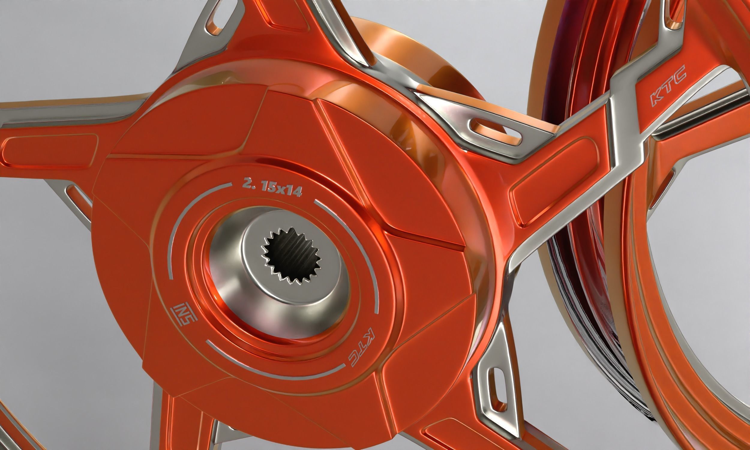 KTC Racing Rims Motorcycle 3D model_4