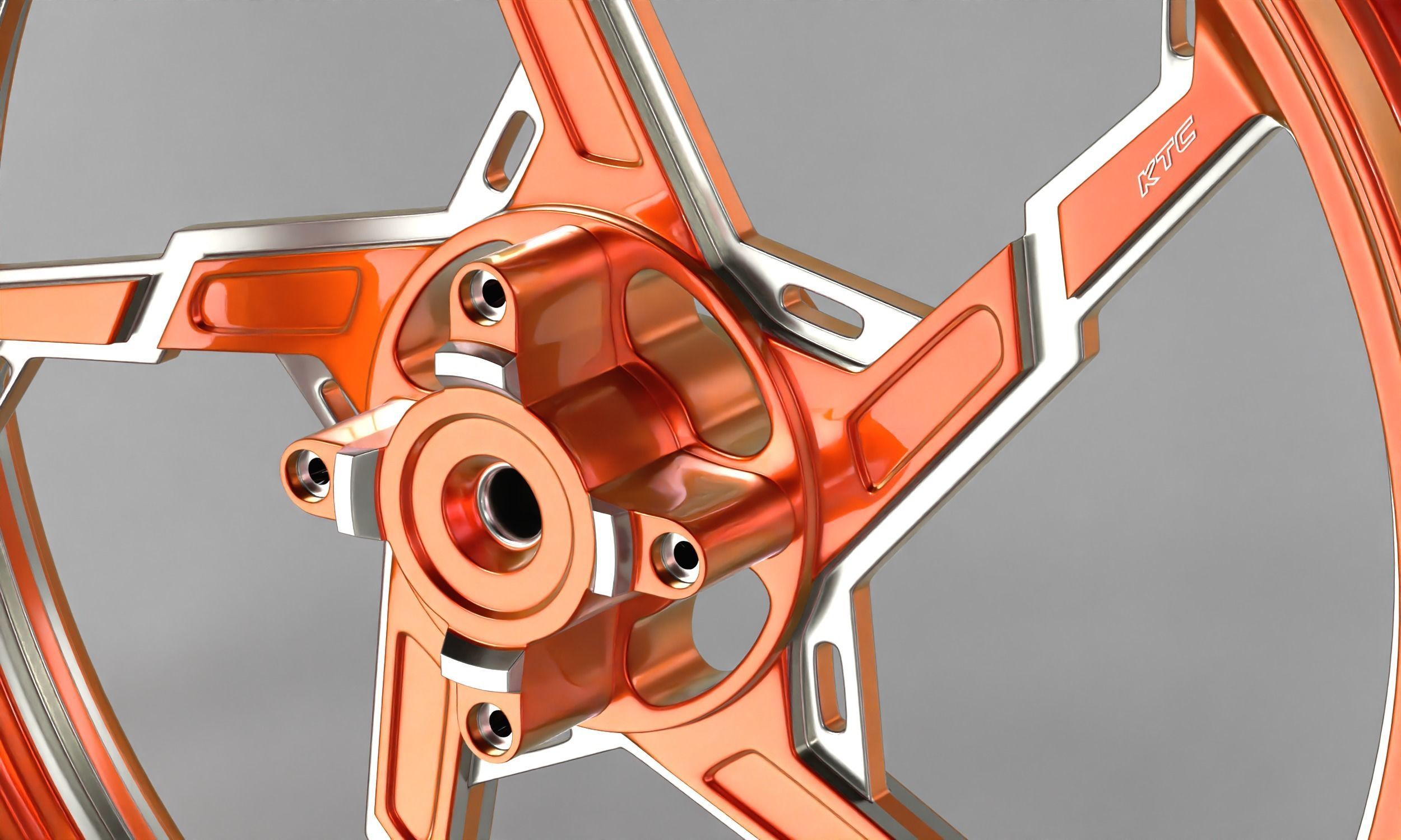 KTC Racing Rims Motorcycle 3D model_3