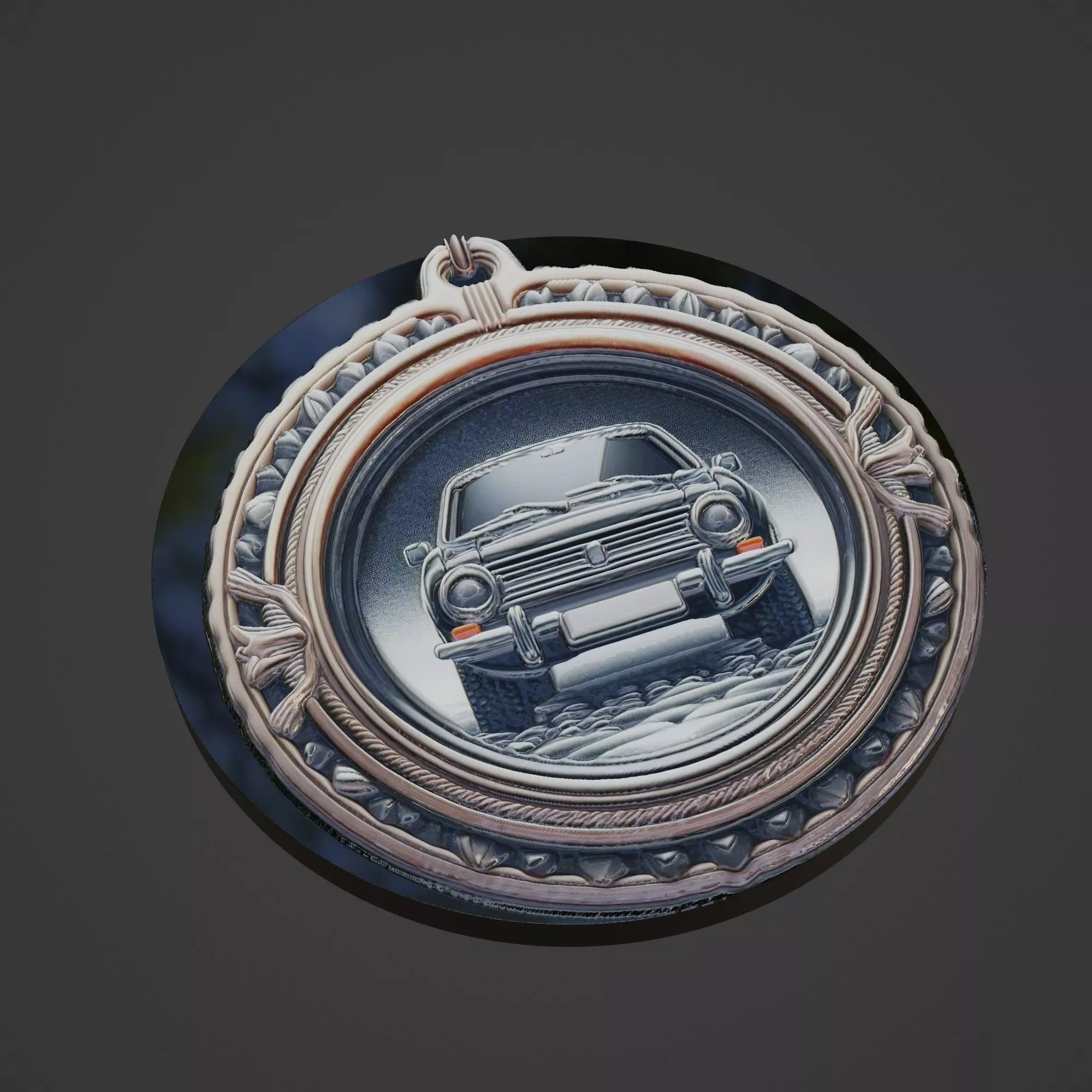 Car Pendant Medallion 3D print model_0