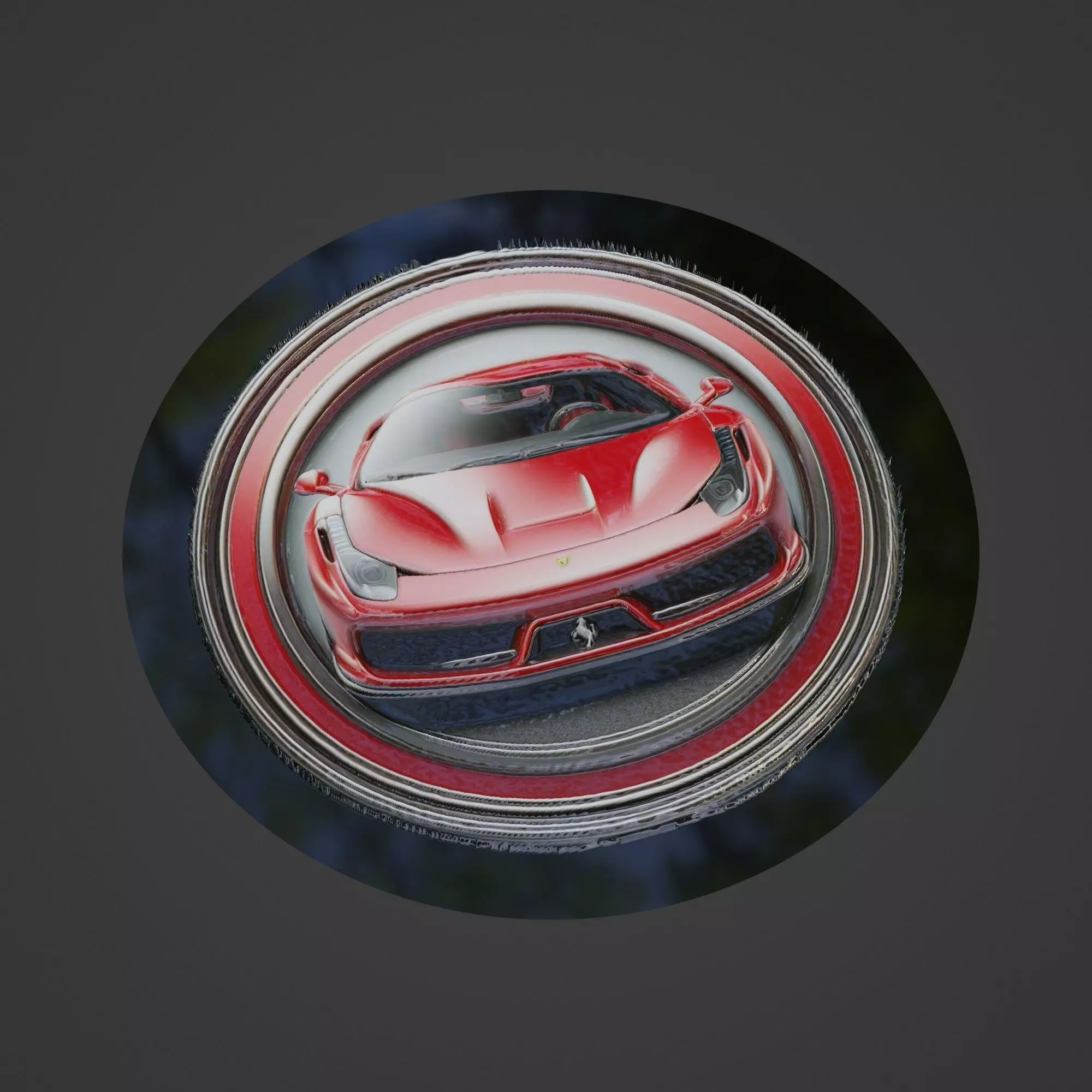 Car Pendant Medallion 3D print model_0