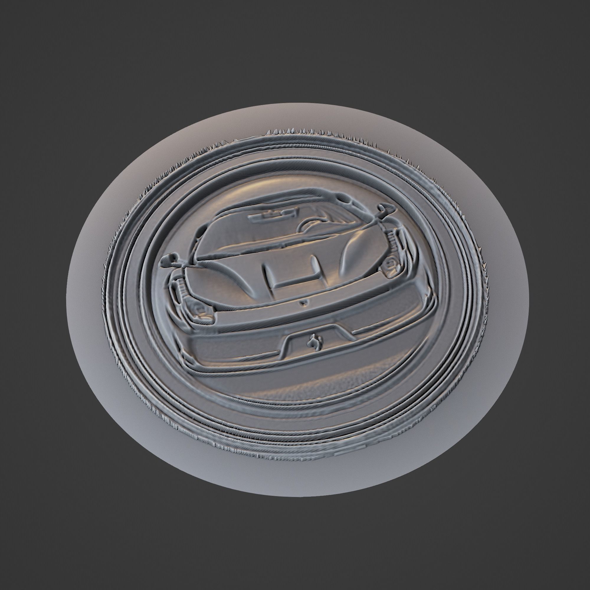 Car Pendant Medallion 3D print model_1