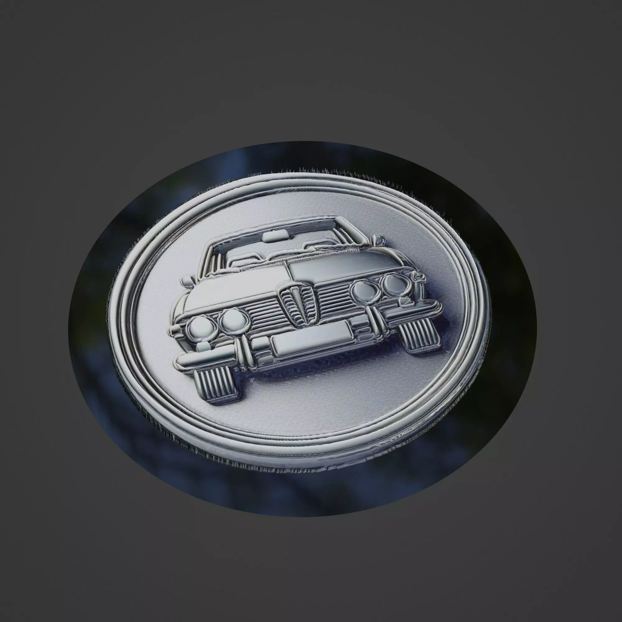 Car Pendant Medallion 3D print model_0