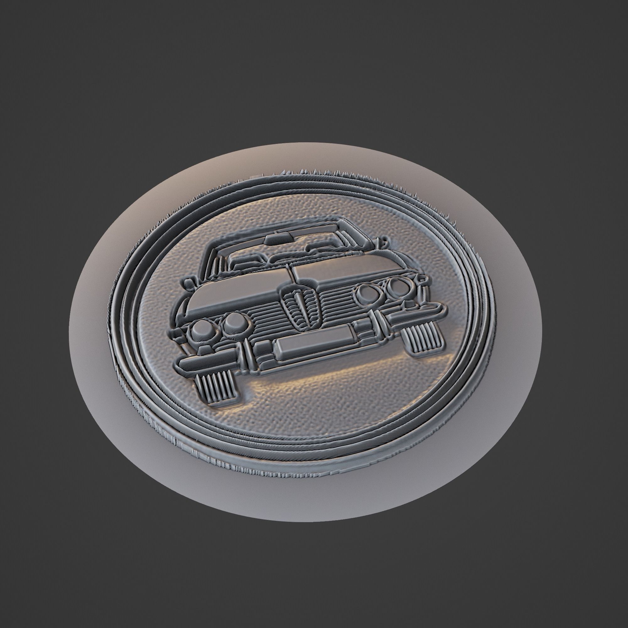 Car Pendant Medallion 3D print model_1