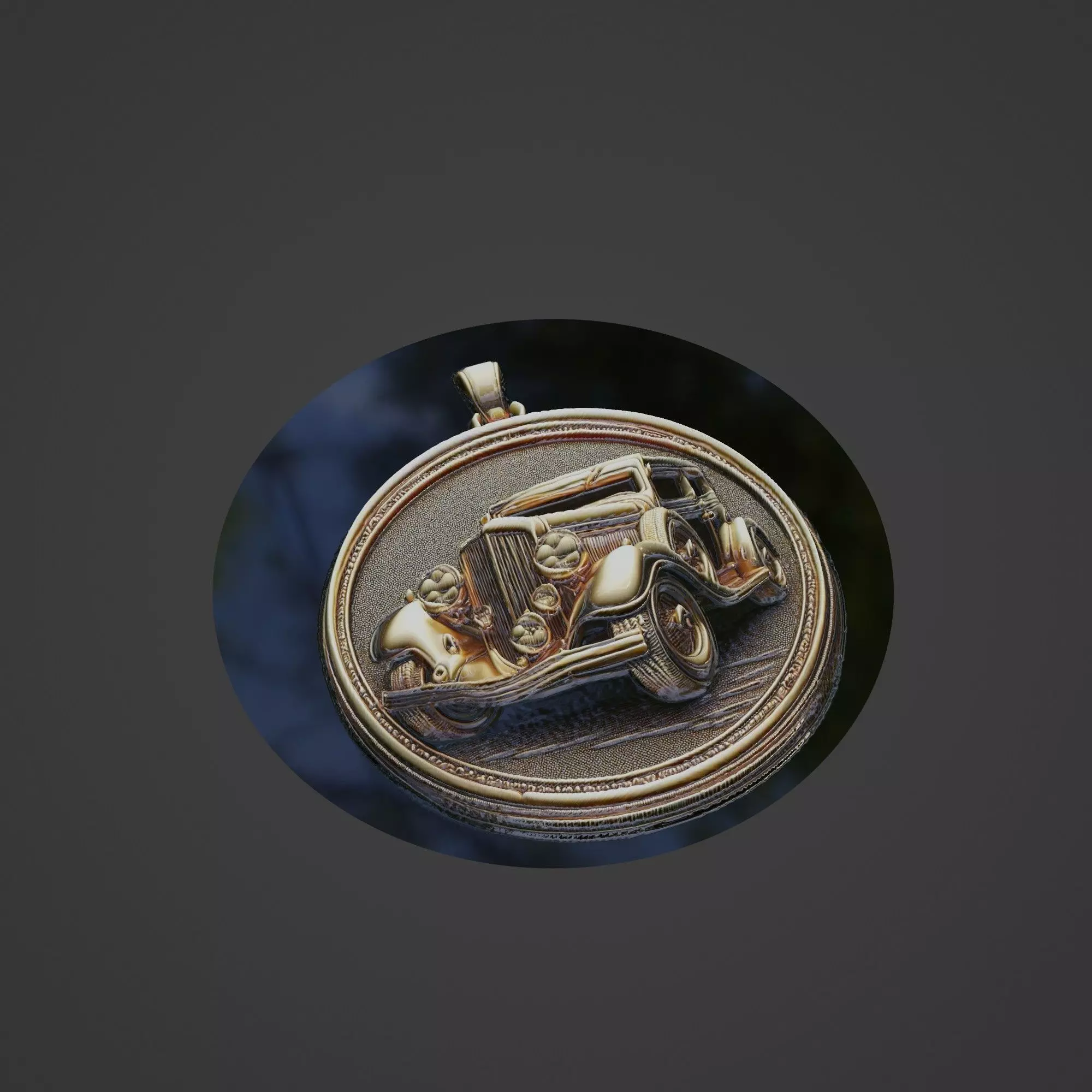 Car Pendant Medallion 3D print model_0