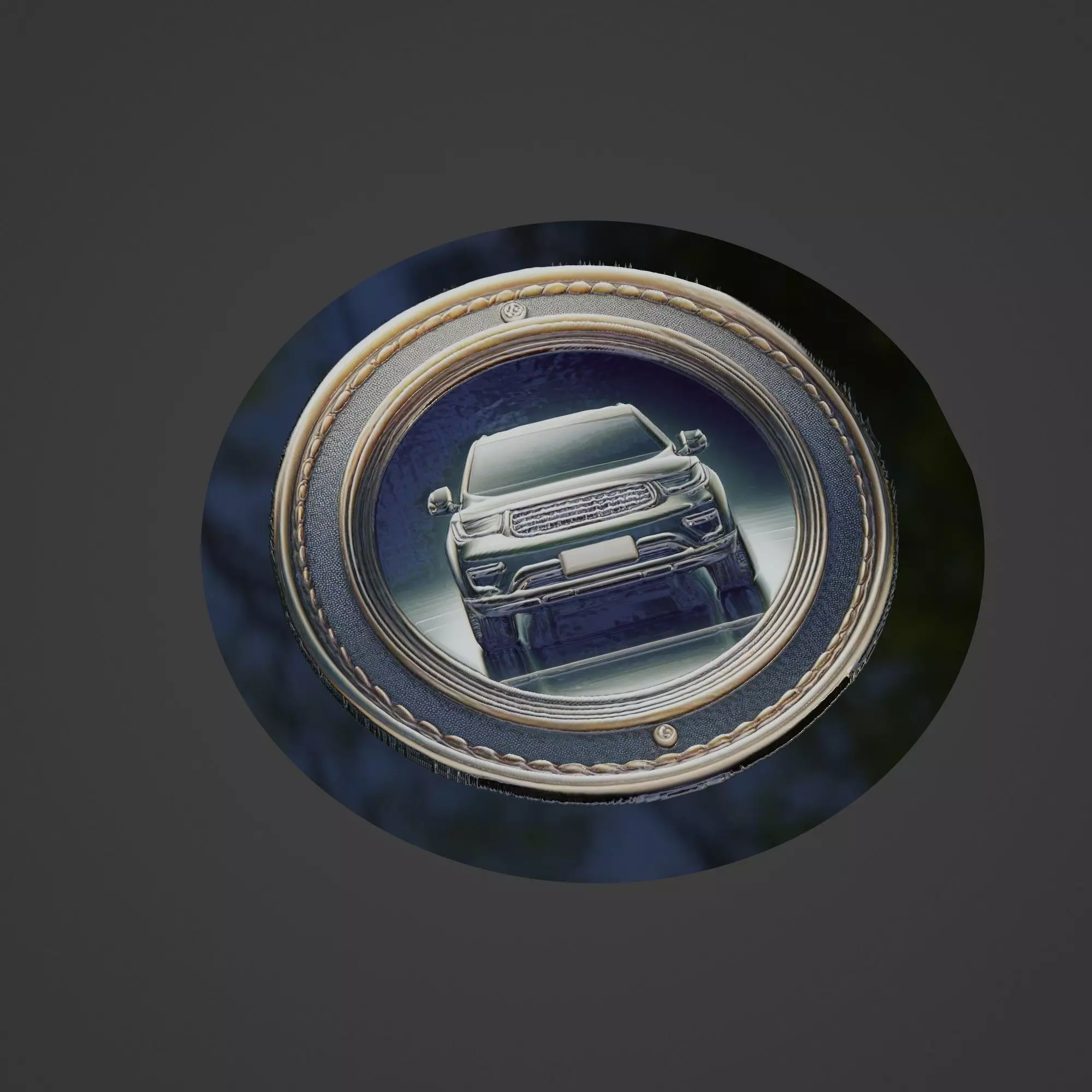 Car Pendant Medallion 3D print model_0