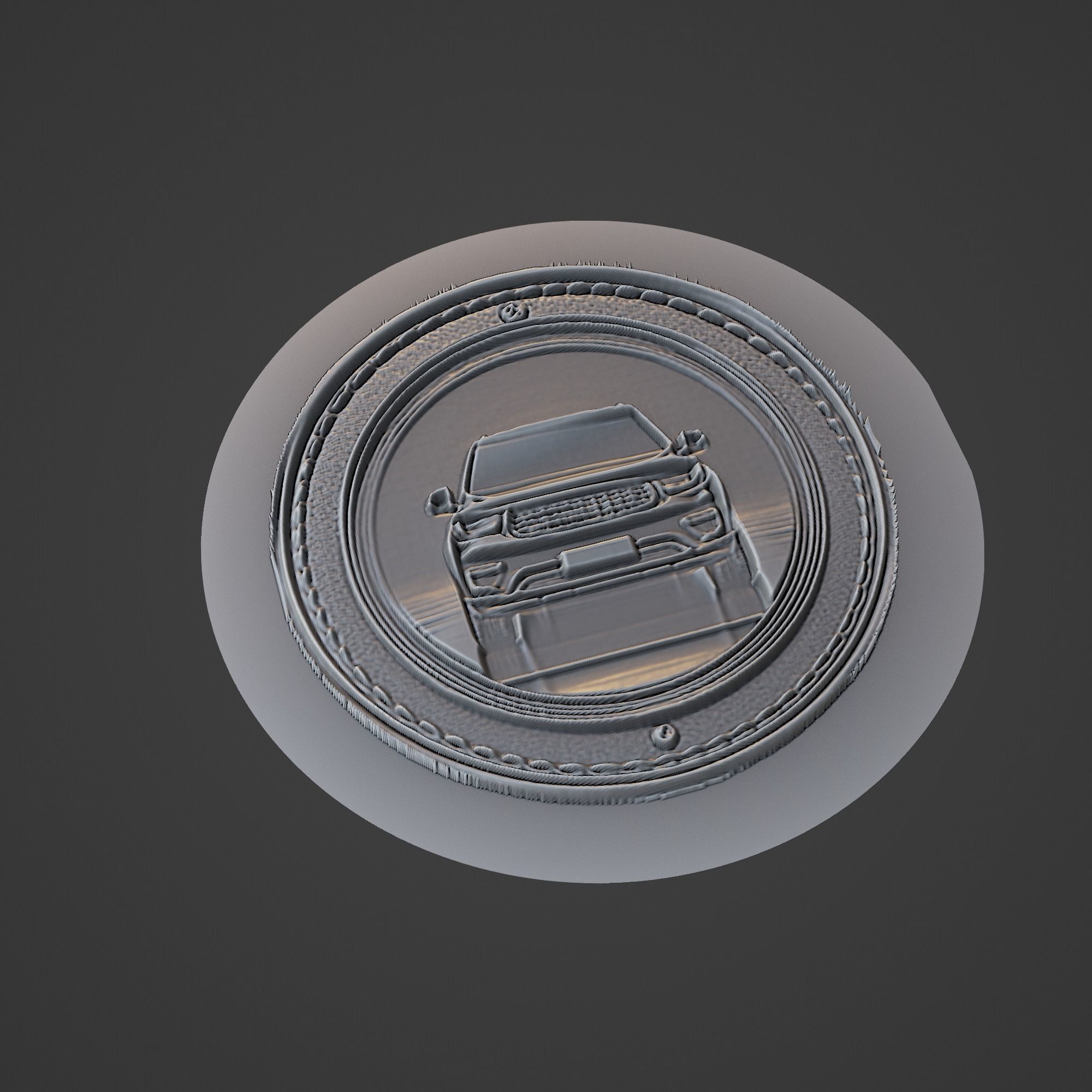 Car Pendant Medallion 3D print model_1