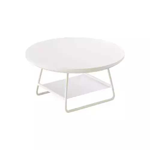 Modern Sled Round Wood Coffee Table