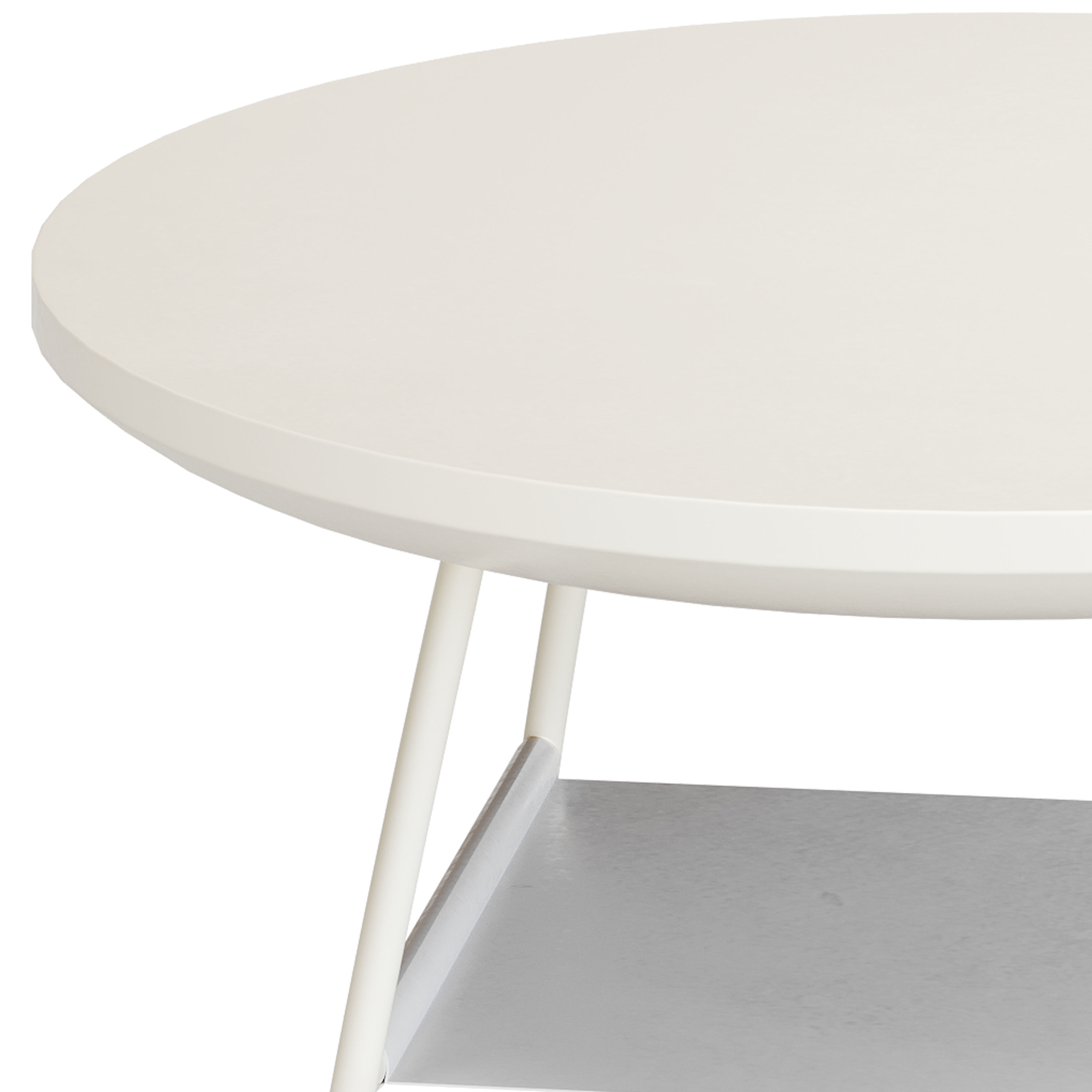 Modern Sled Round Wood Coffee Table 3D model_11