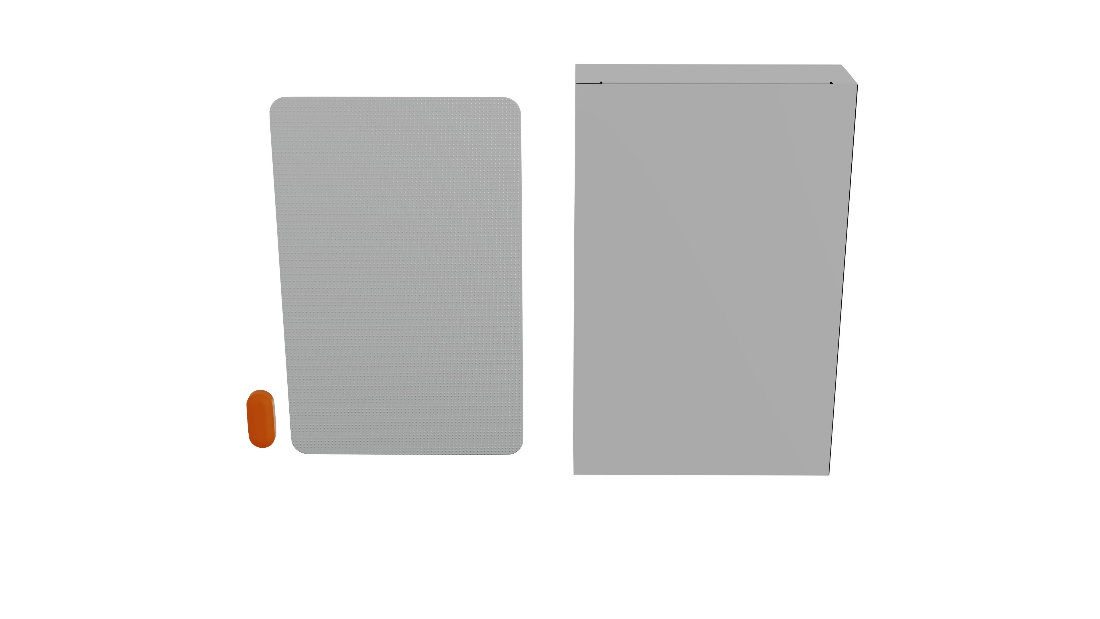 Tablet Blister and Cardboard Box 3D model_4