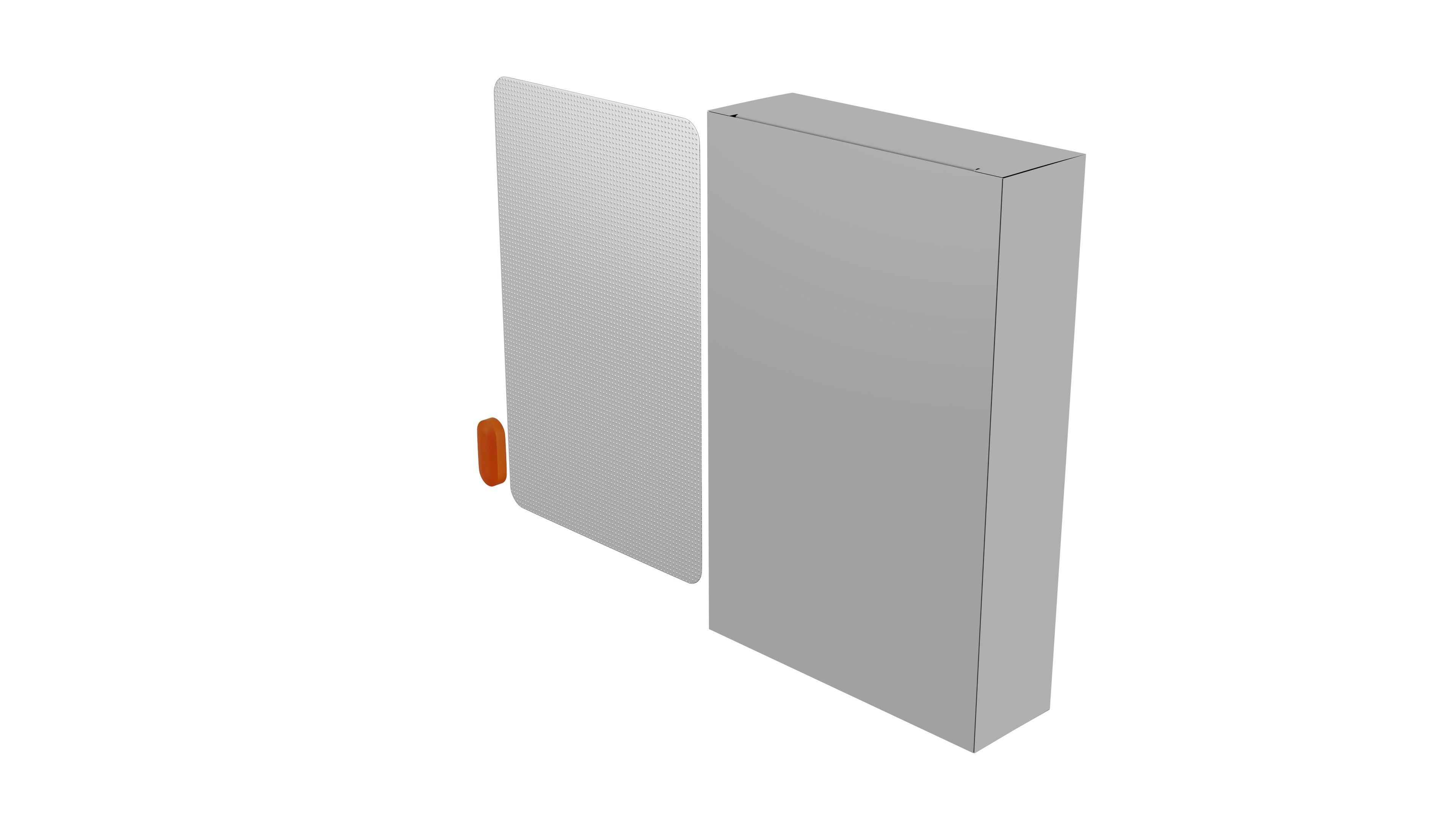 Tablet Blister and Cardboard Box 3D model_3