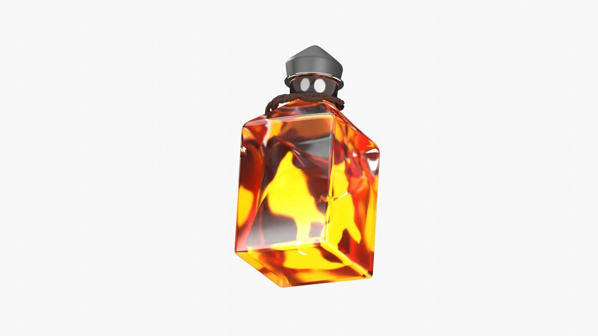 Fire Spell Potion 3D Illustration 3D model_7