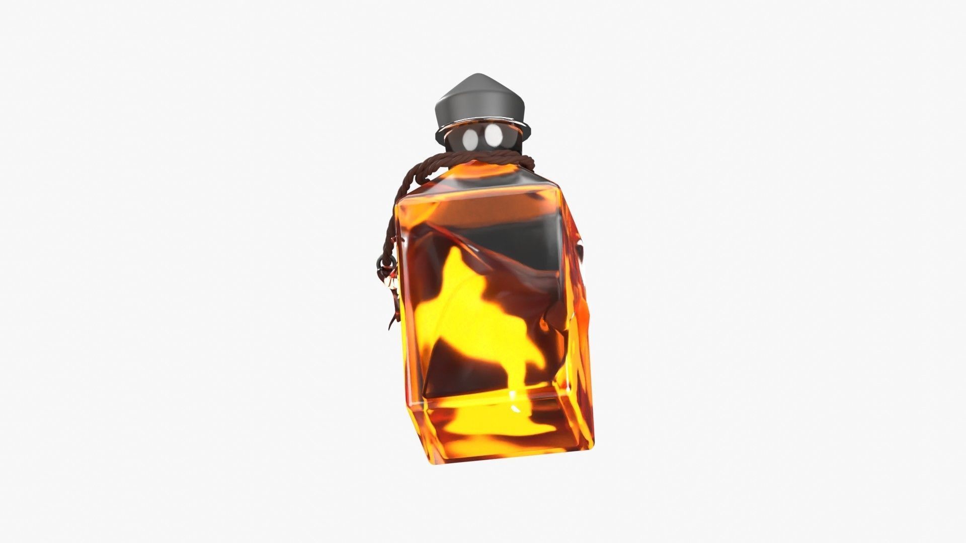 Fire Spell Potion 3D Illustration 3D model_6
