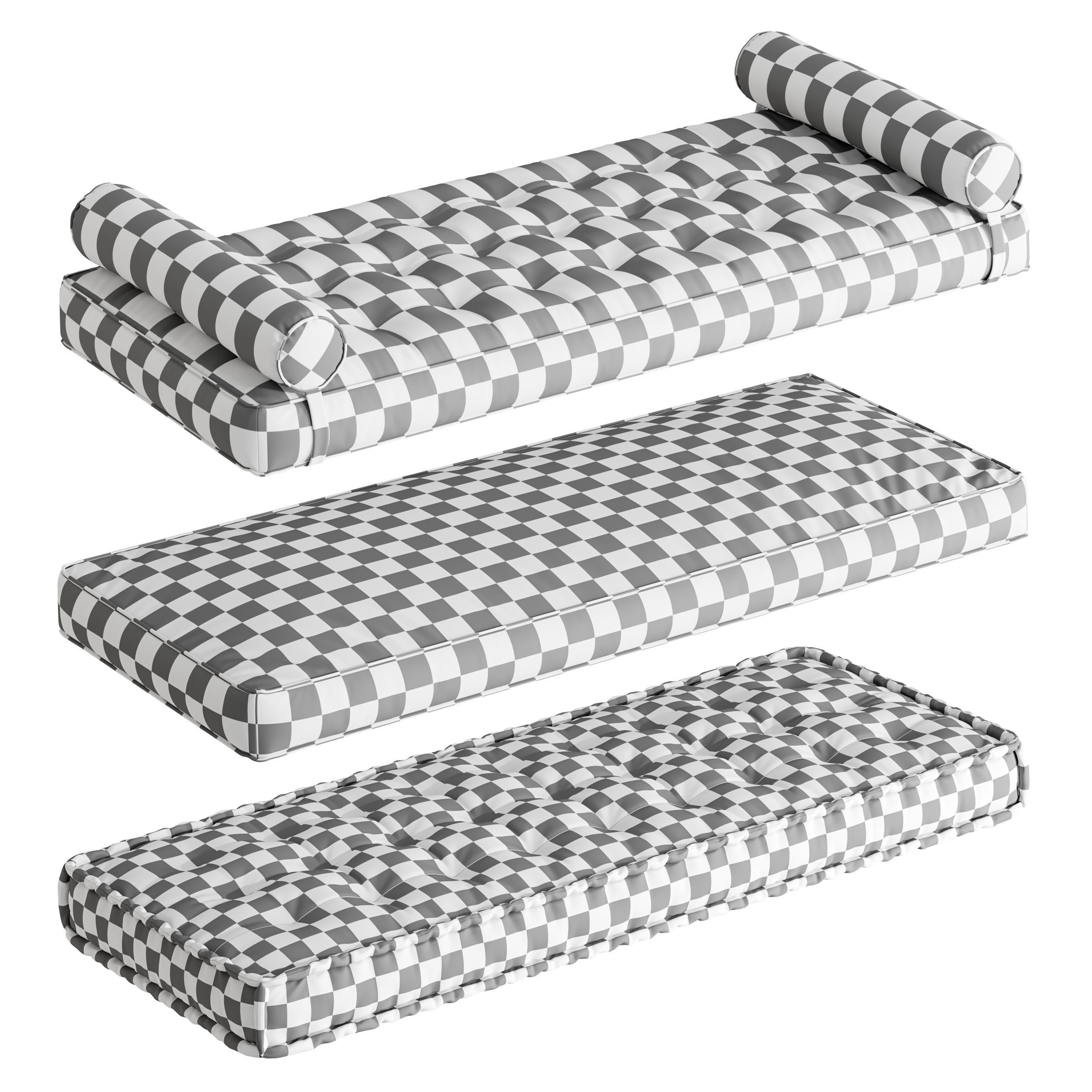 Seat Pillows Set 6 3D model_1