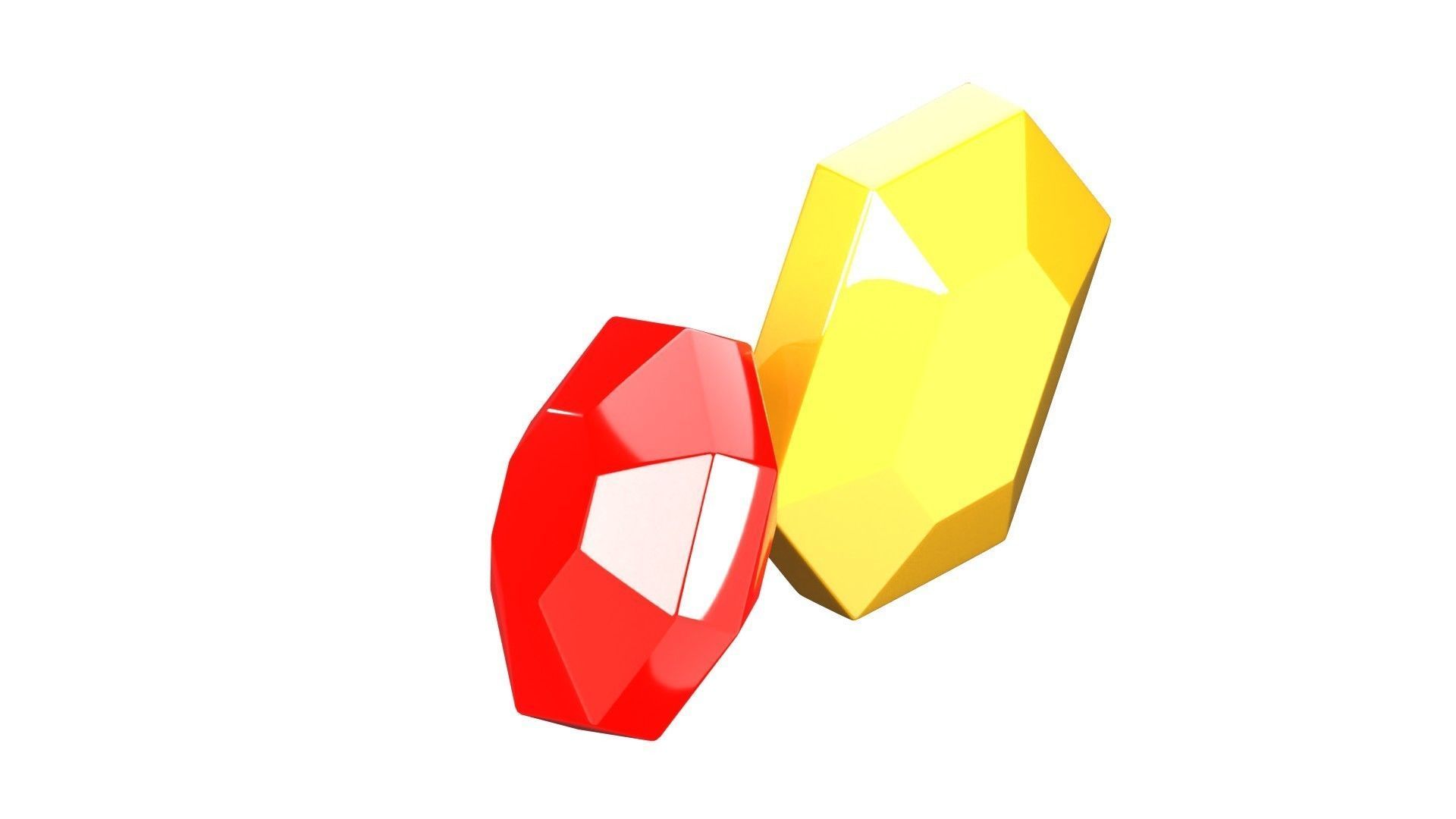 Gems 3D Illustration 3D model_6