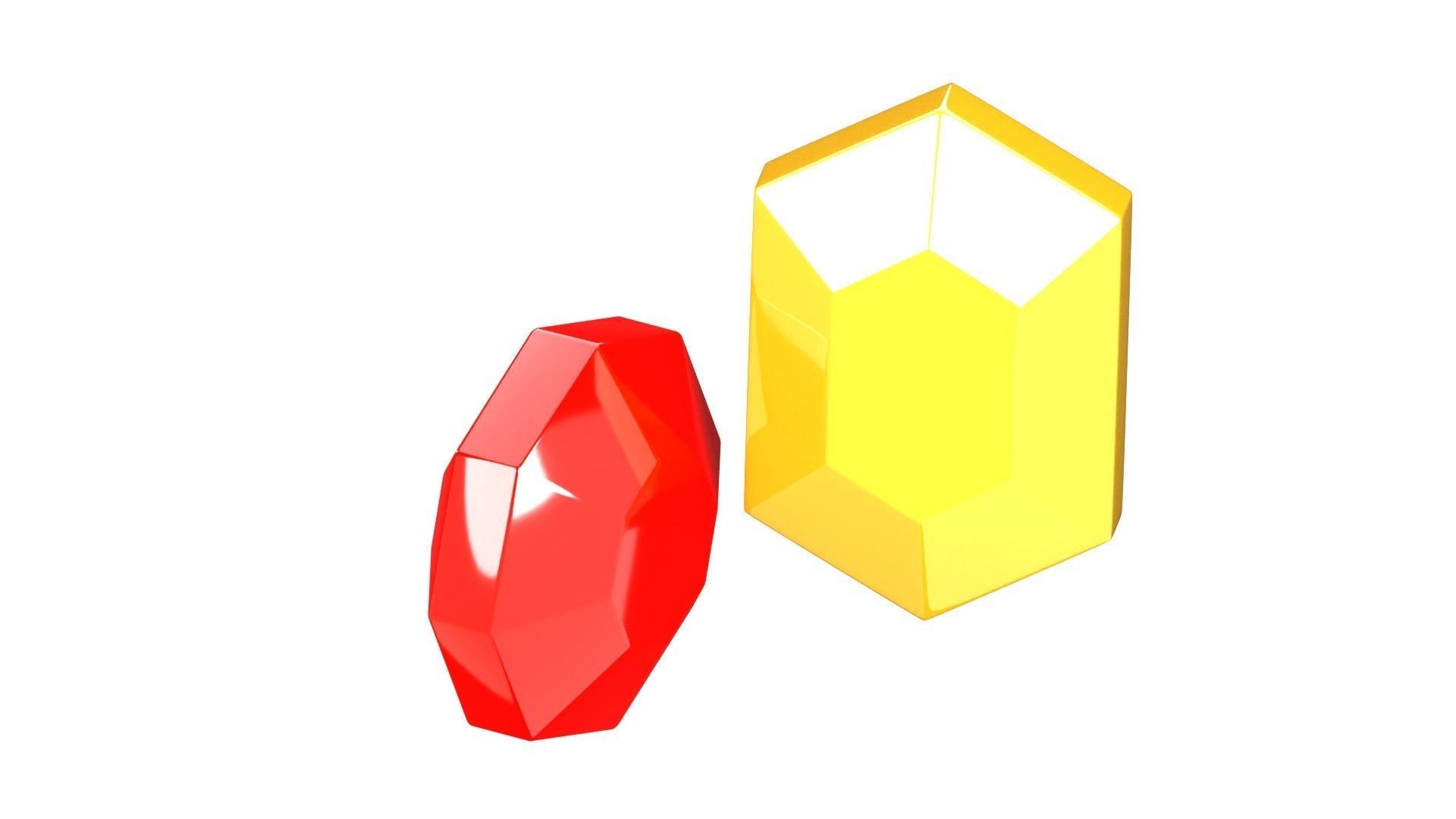 Gems 3D Illustration 3D model_9