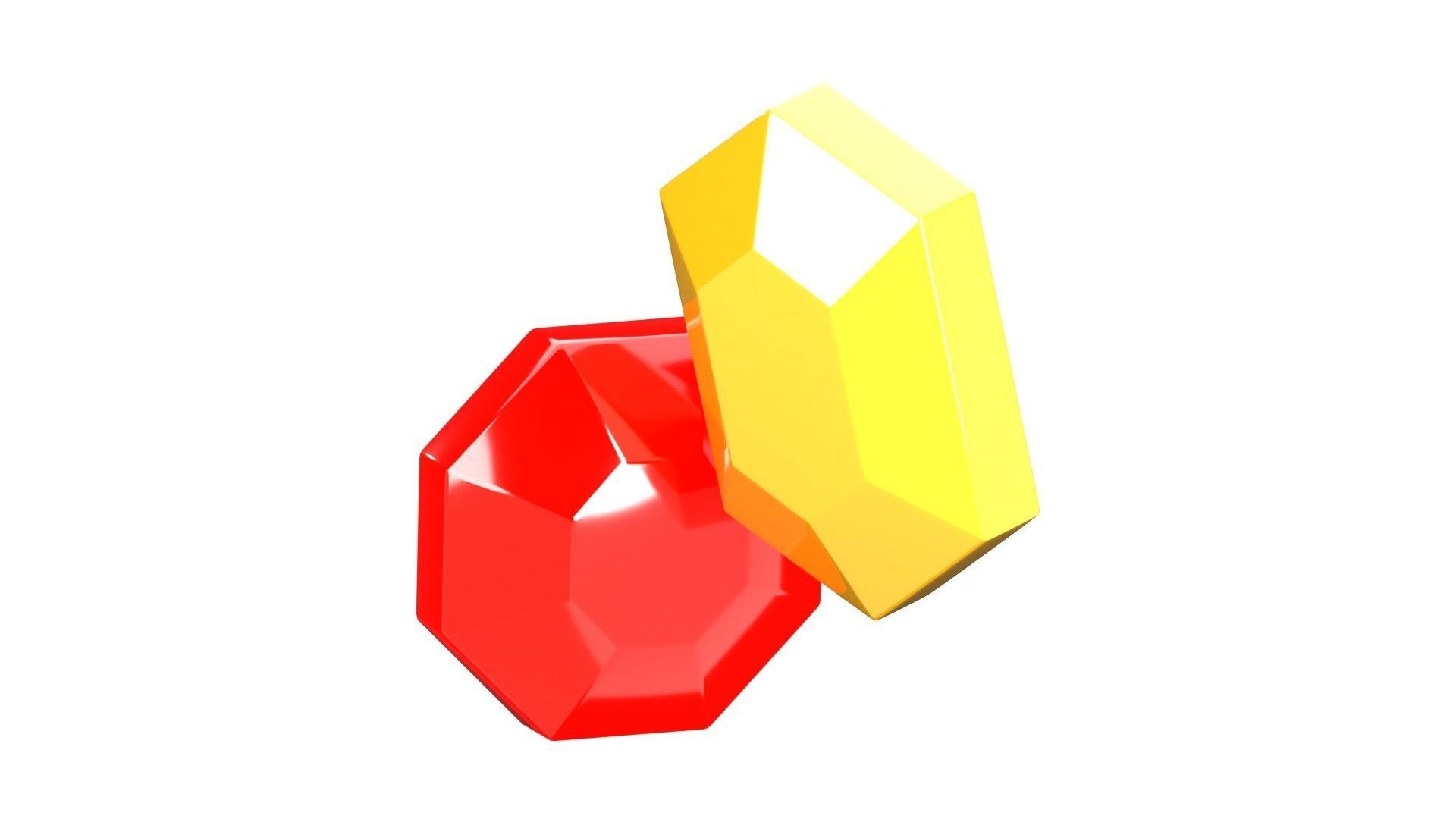 Gems 3D Illustration 3D model_11