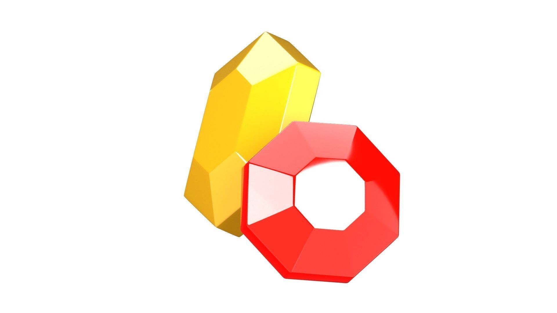 Gems 3D Illustration 3D model_2