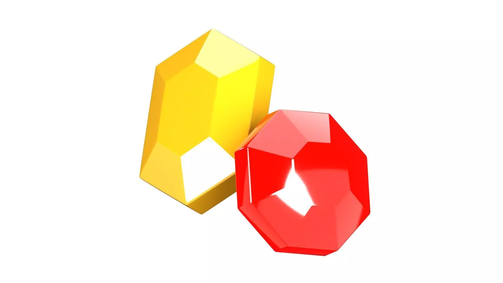 Gems 3D Illustration 3D model_0