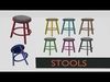 Multi-colored Stool 3D model_1
