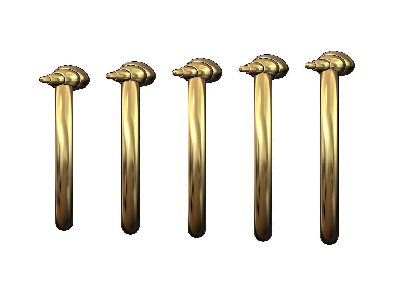 Croissant pastry ring US sizes 5to9 3D print model_4