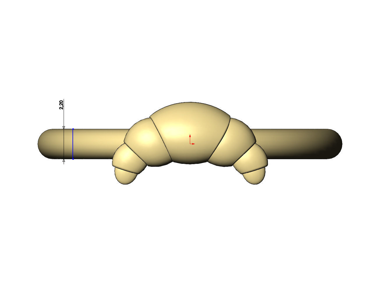 Croissant pastry ring US sizes 5to9 3D print model_9