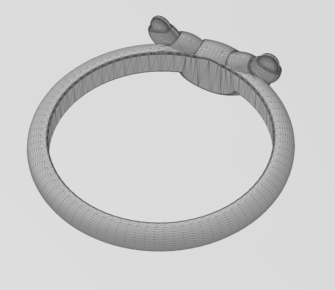 Croissant pastry ring US sizes 5to9 3D print model_16