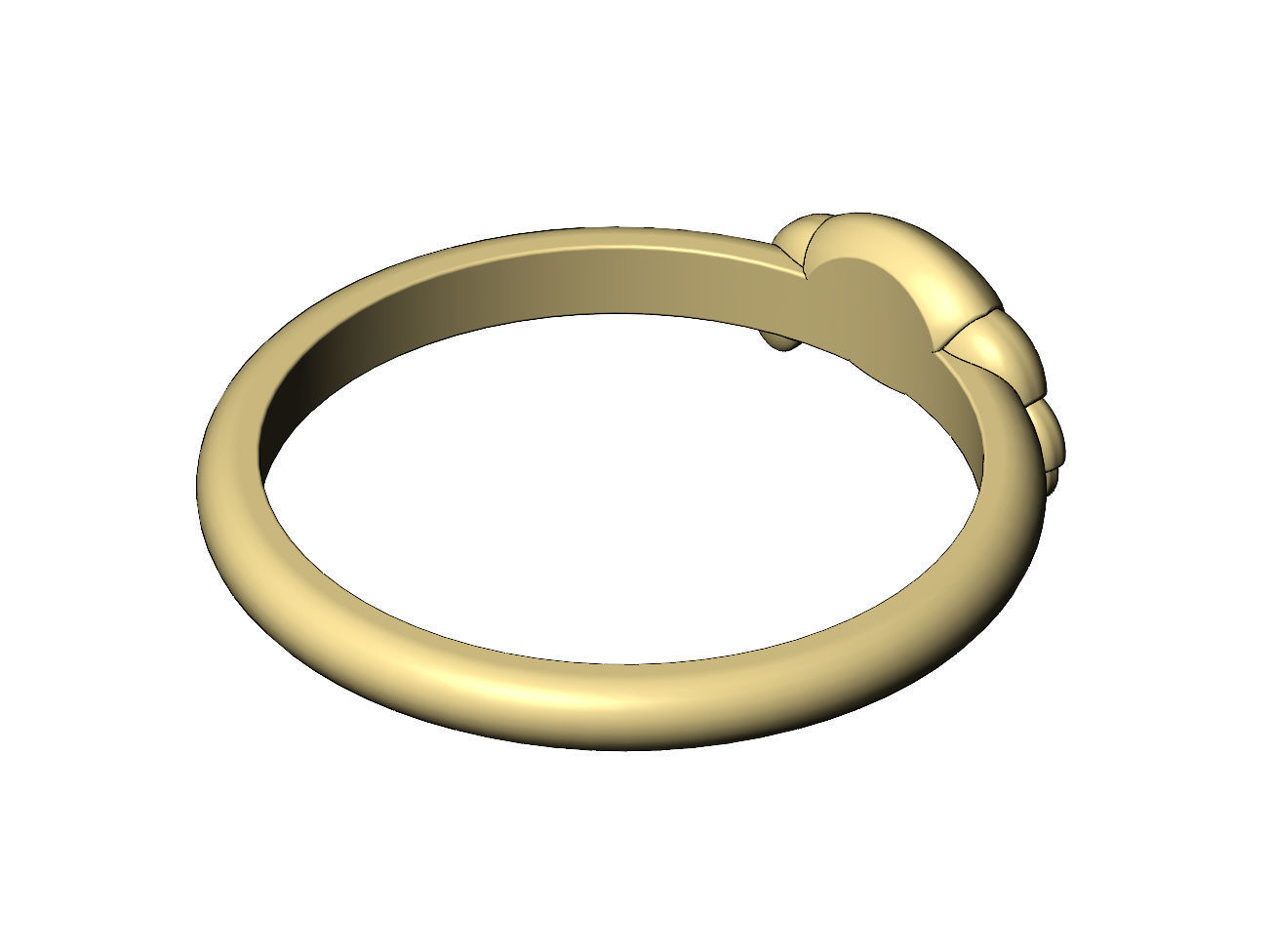 Croissant pastry ring US sizes 5to9 3D print model_10