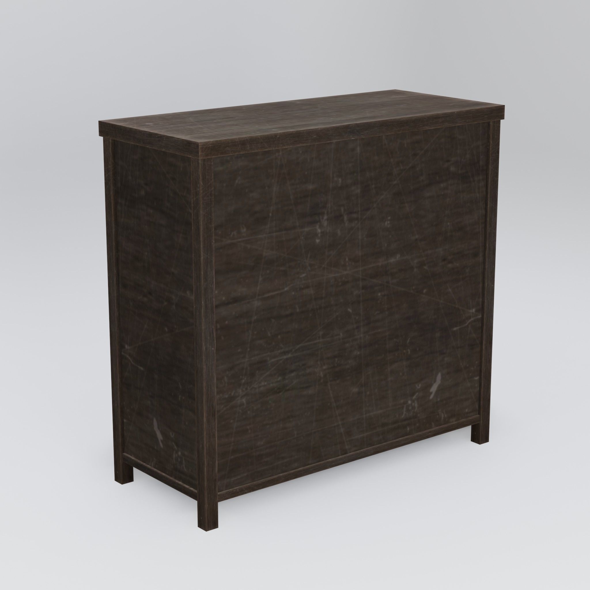 Bedroom Dresser Tallboy Low-poly 3D model_1