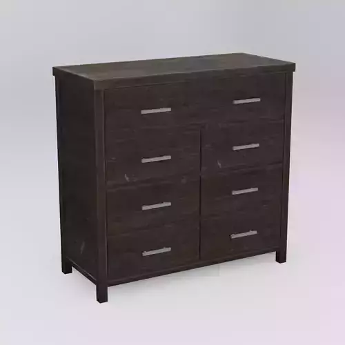 Bedroom Dresser Tallboy Low-poly 3D model